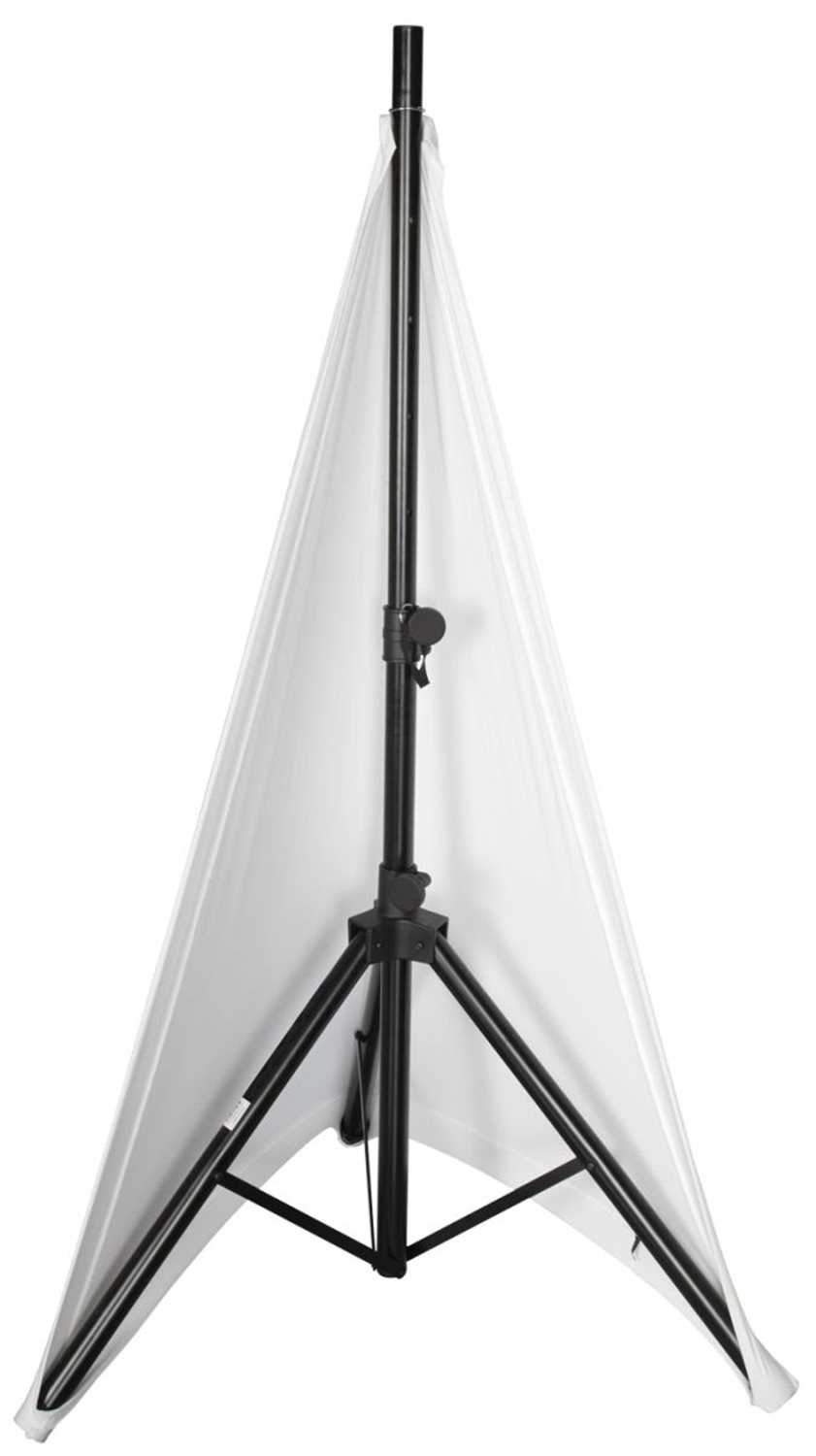 Gator Ultra-Stretchy White Speaker Stand Cover for Two Sides