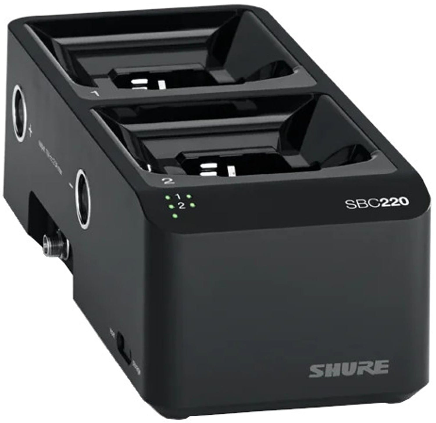 Shure SBC220 2-Bay Networked Docking Charging Station - Power Up Your Transmitters Effortlessly