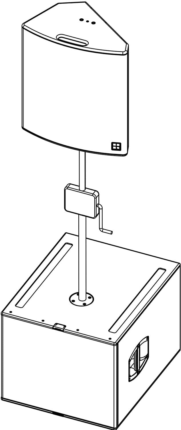 D&B Audiotechnik Z5013.000.00 Professional Loudspeaker Stand with M20 Pole and Winder for Optimal Sound