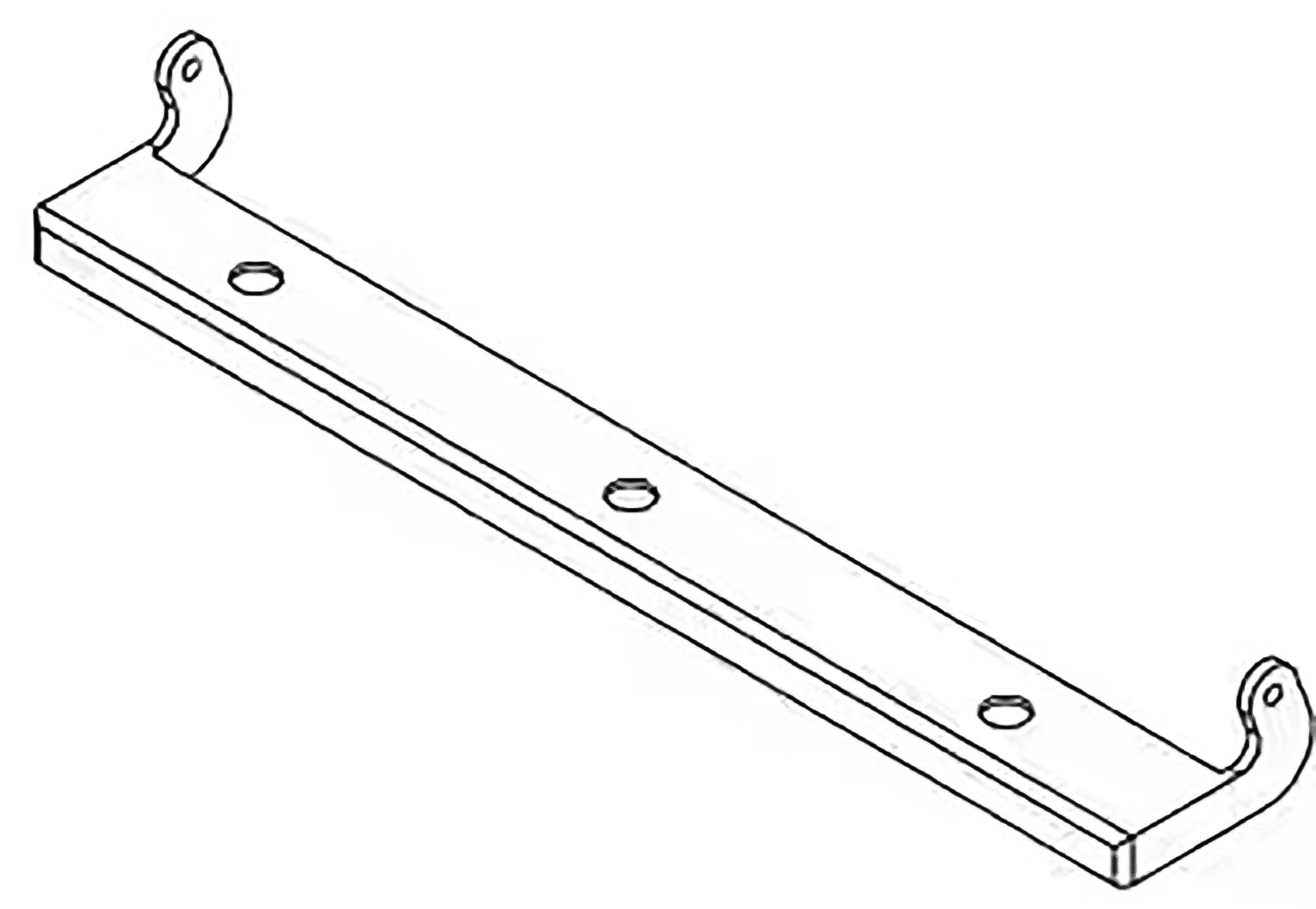 Q-SYS PL-LA12-PB Pullback Bar for PL-LA12 - Sleek and Durable Black