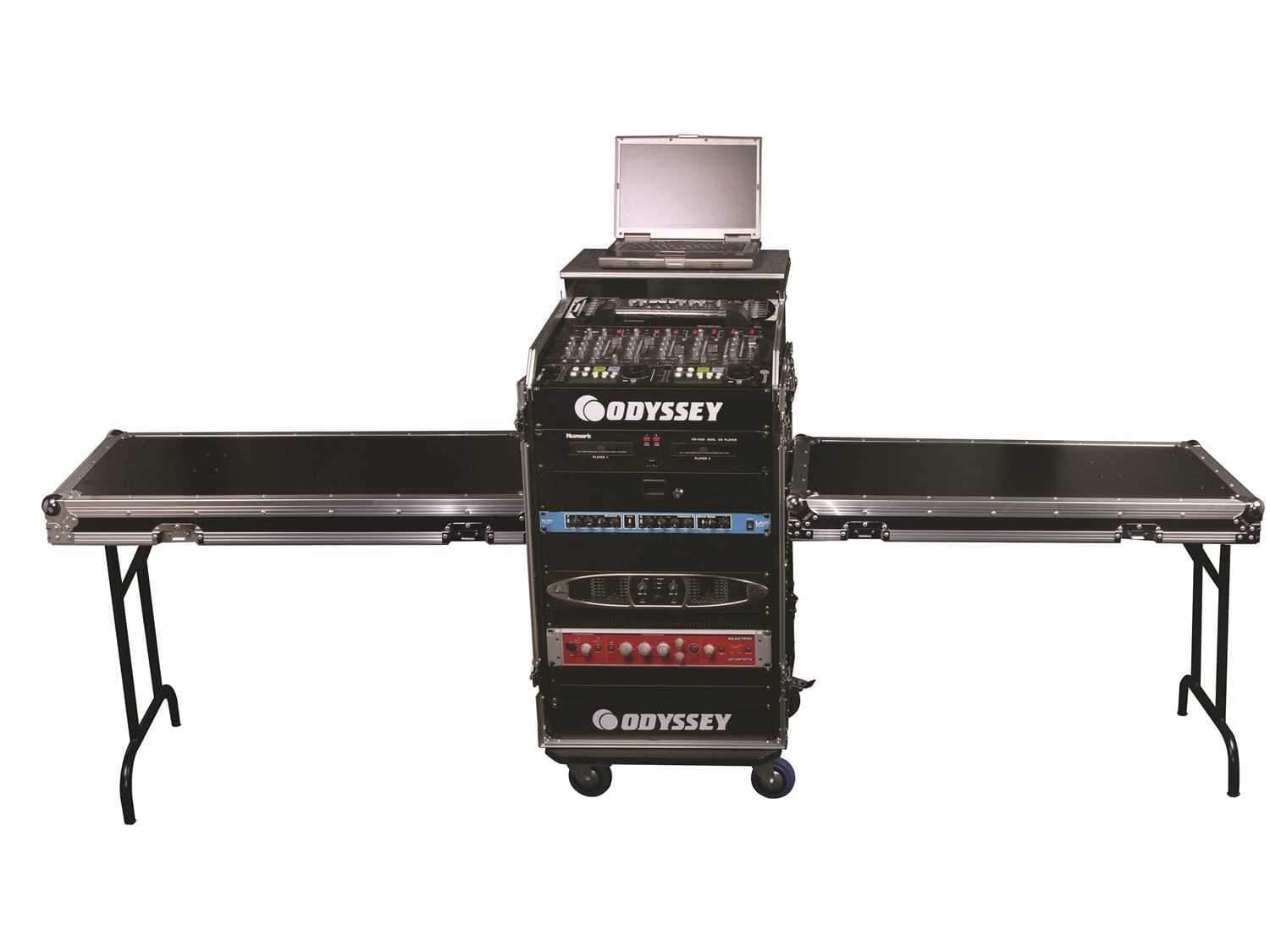 Odyssey FZGS1214WDLX 12Sp X 14Sp Combo Rack with Laptop Platform - The Ultimate Gig Solution