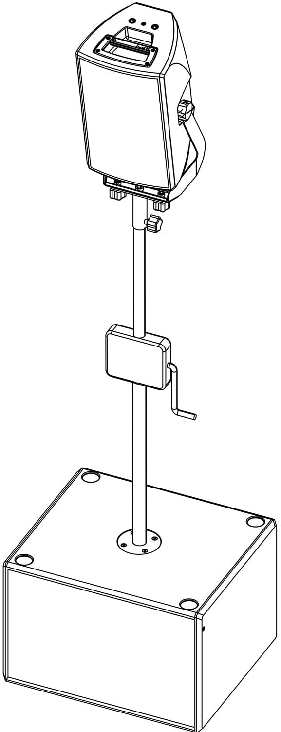 D&B Audiotechnik Z5013.000.00 Professional Loudspeaker Stand with M20 Pole and Winder for Optimal Sound