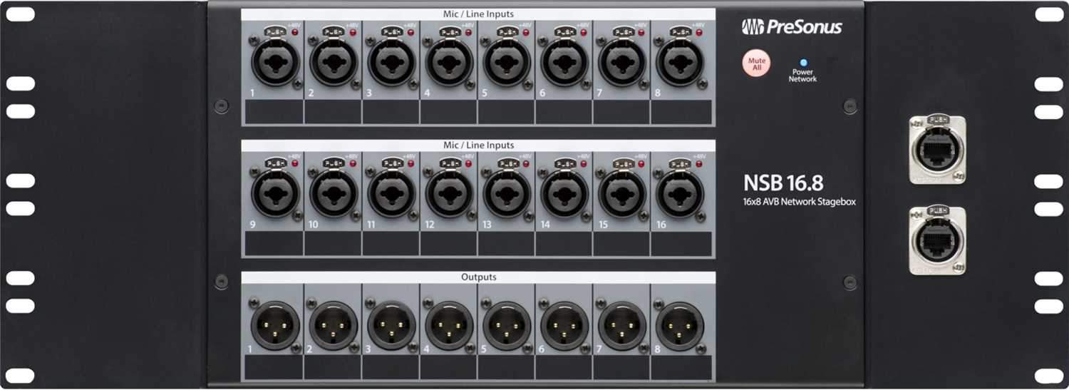 PreSonus NSB 16.8 AVB Stage Box Rack Kit - Secure and Easy Connectivity