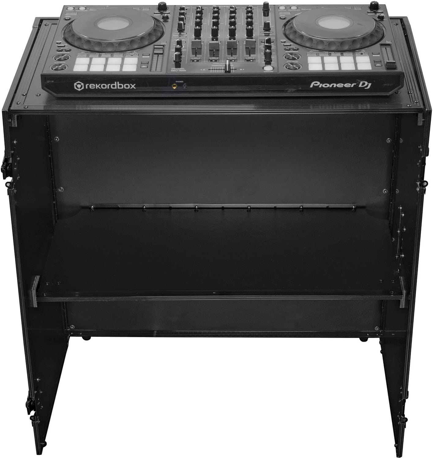 Odyssey Black Two-Tier DJ Fold-out Stand - Ideal for Stunning Performances