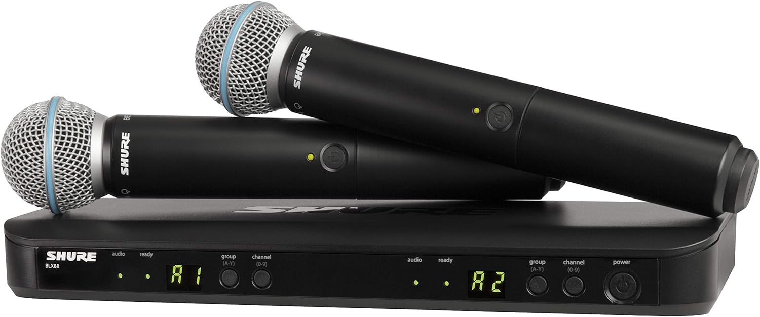 Shure BLX288 Wireless Dual Vocal System - Unleash Your Voice with 2x Beta 58A in H11 Band