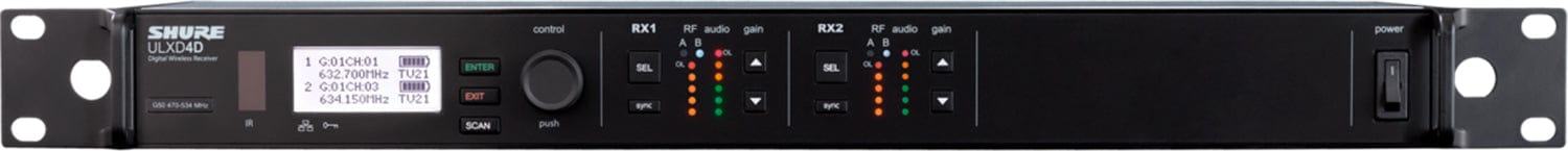 Shure ULXD4D Dual Digital Wireless Receiver - The Ultimate Sound Solution for Large Venues
