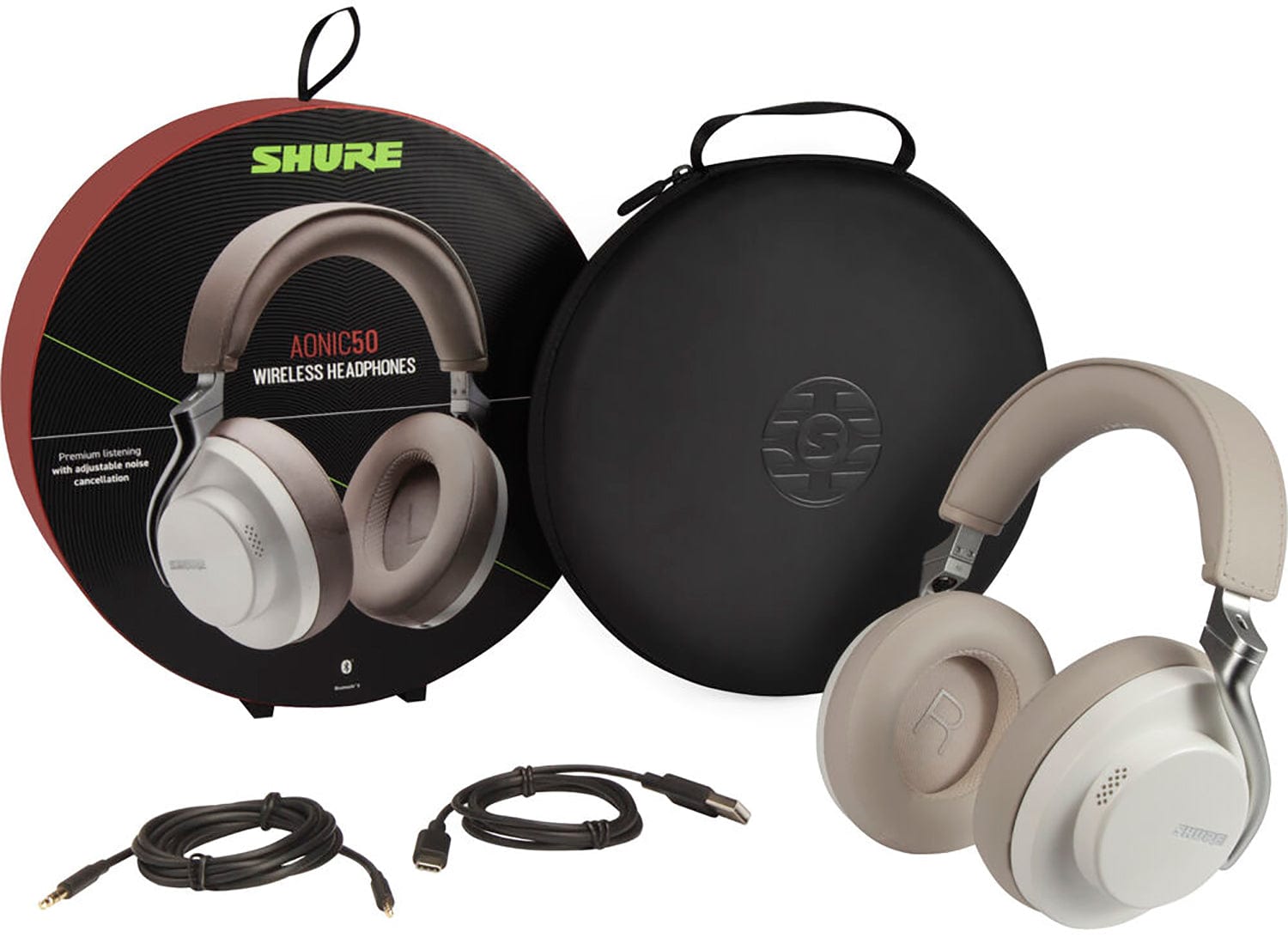 Shure AONIC 50 Wireless Noise-Canceling Headphones - White - Your Ultimate Audio Companion