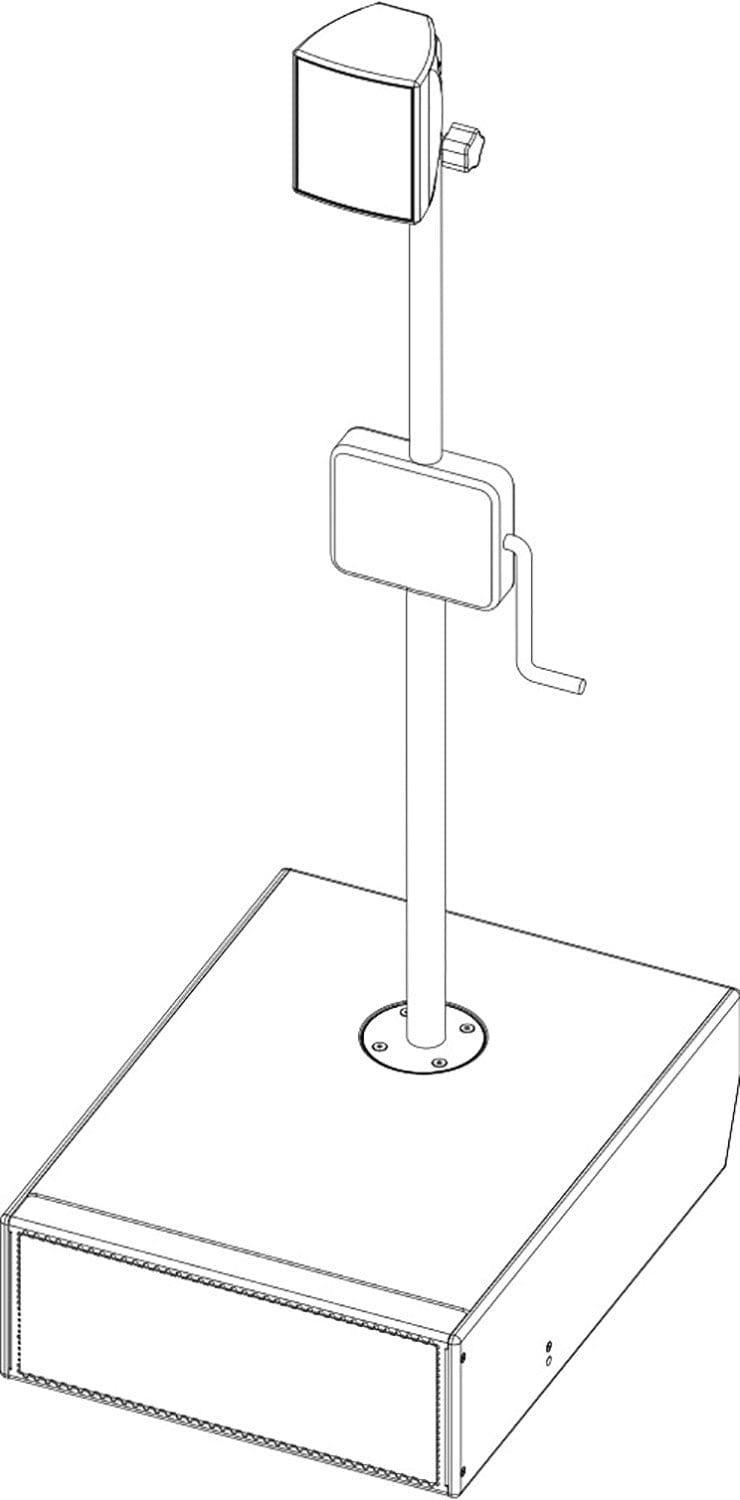 D&B Audiotechnik Z5013.000.00 Professional Loudspeaker Stand with M20 Pole and Winder for Optimal Sound