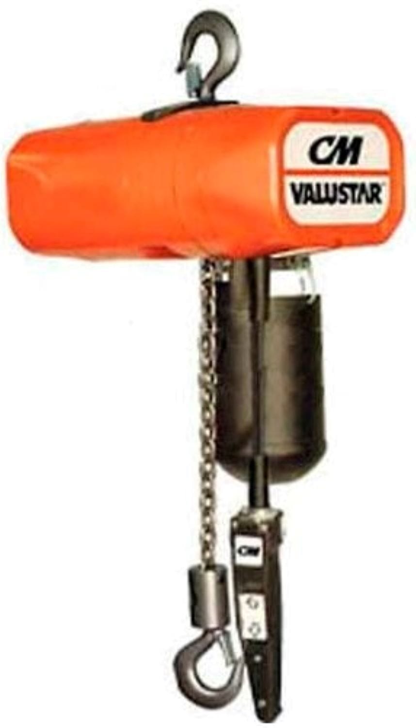 Powerful 2T (4400 lbs) 60' (18 m) 16 FPM Single-Brake (2 Falls) Electrical Chain Hoist - Ideal for Heavy Lifting!