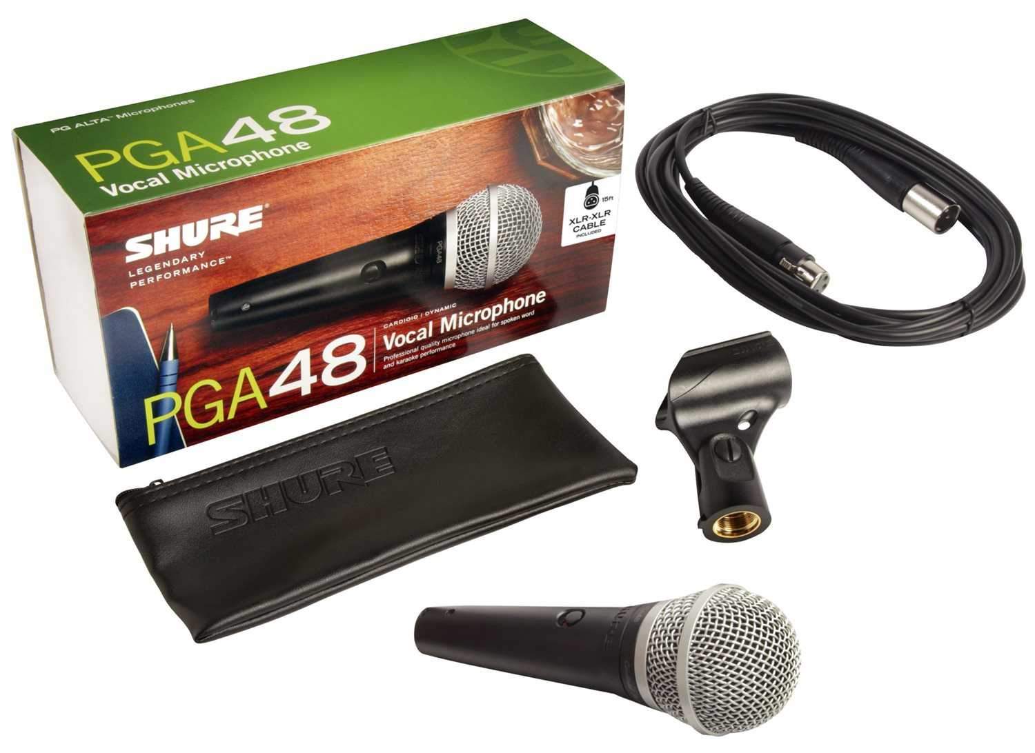 Shure PGA48-XLR Dynamic Vocal Microphone - Your Voice, Enhanced