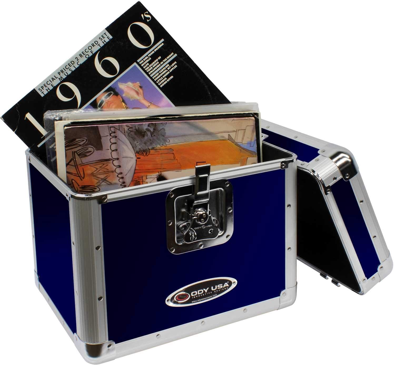 Odyssey KLP2BLU Krom Blue Stackable 12-Inch LP Case for 70 Records