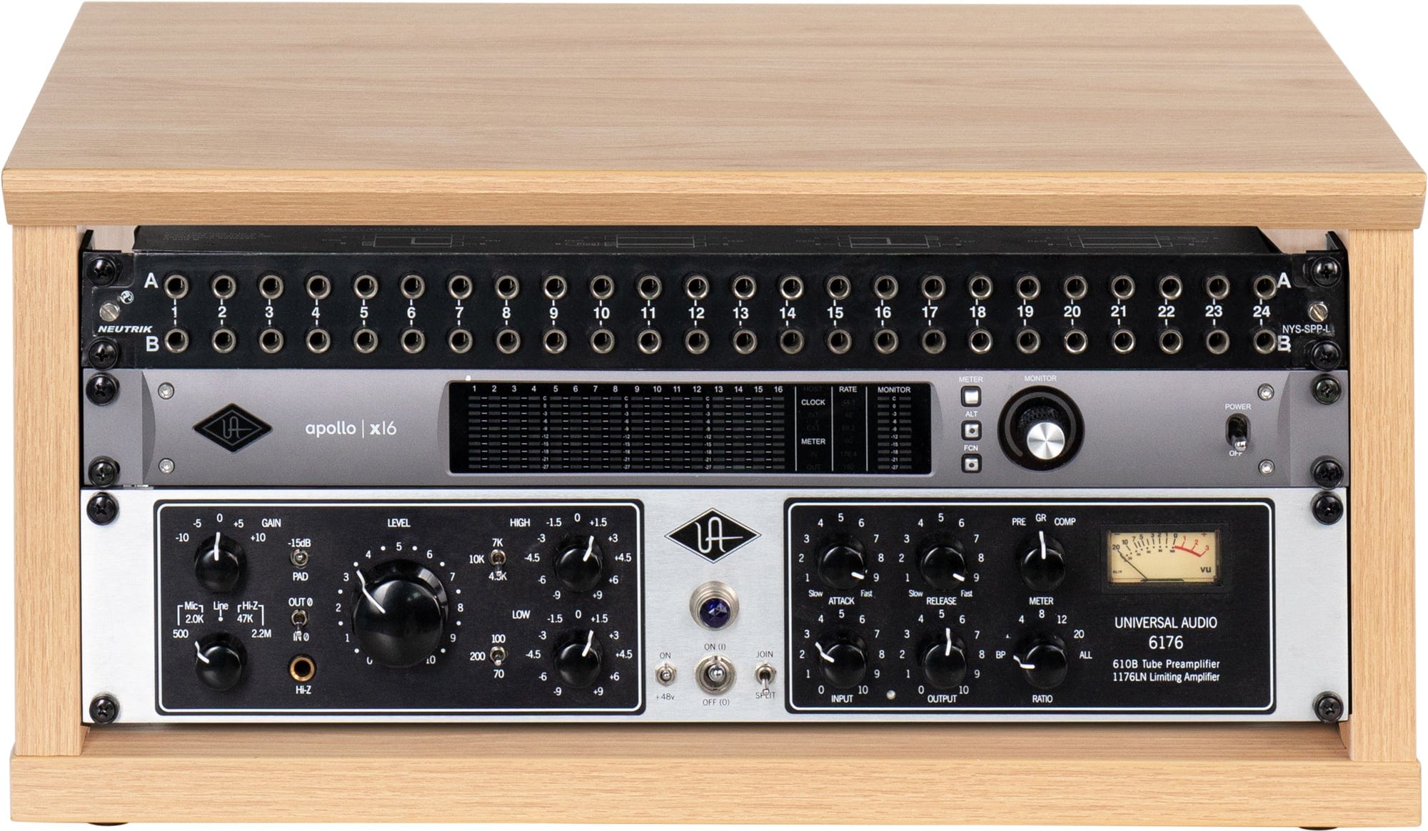 Gator Elite 4U Desktop Studio Rack - Maple Finish