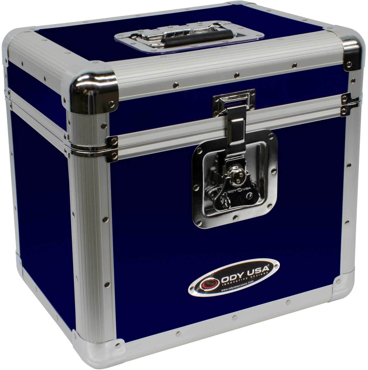 Odyssey KLP2BLU Krom Blue Stackable 12-Inch LP Case - Store Your 70 Records in Style