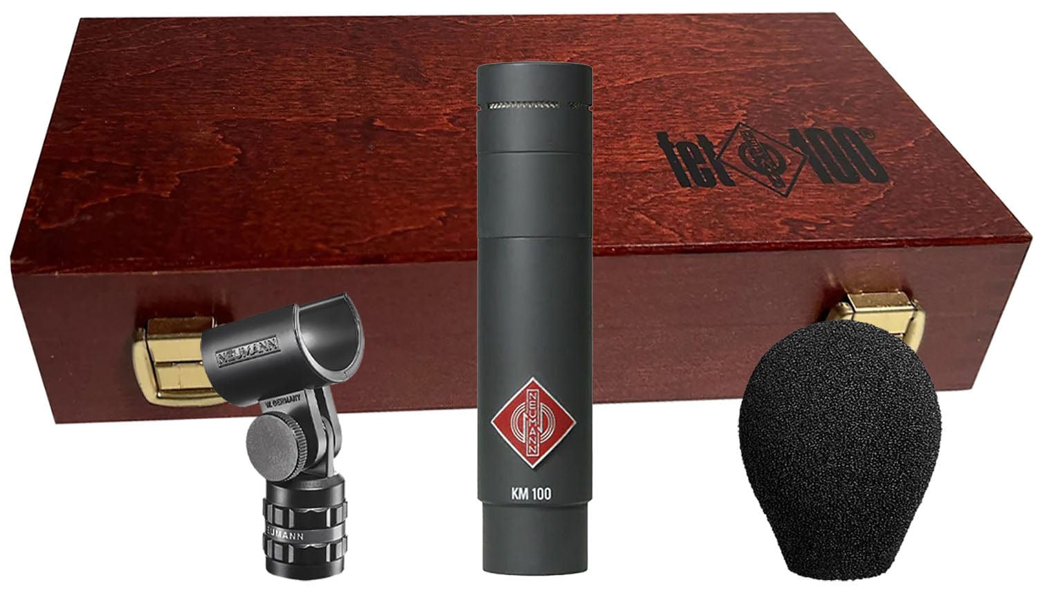Neumann KM-150 Hypercardioid Microphone - Premium Sound with SG 21 BK, WNS 100 & Woodbox