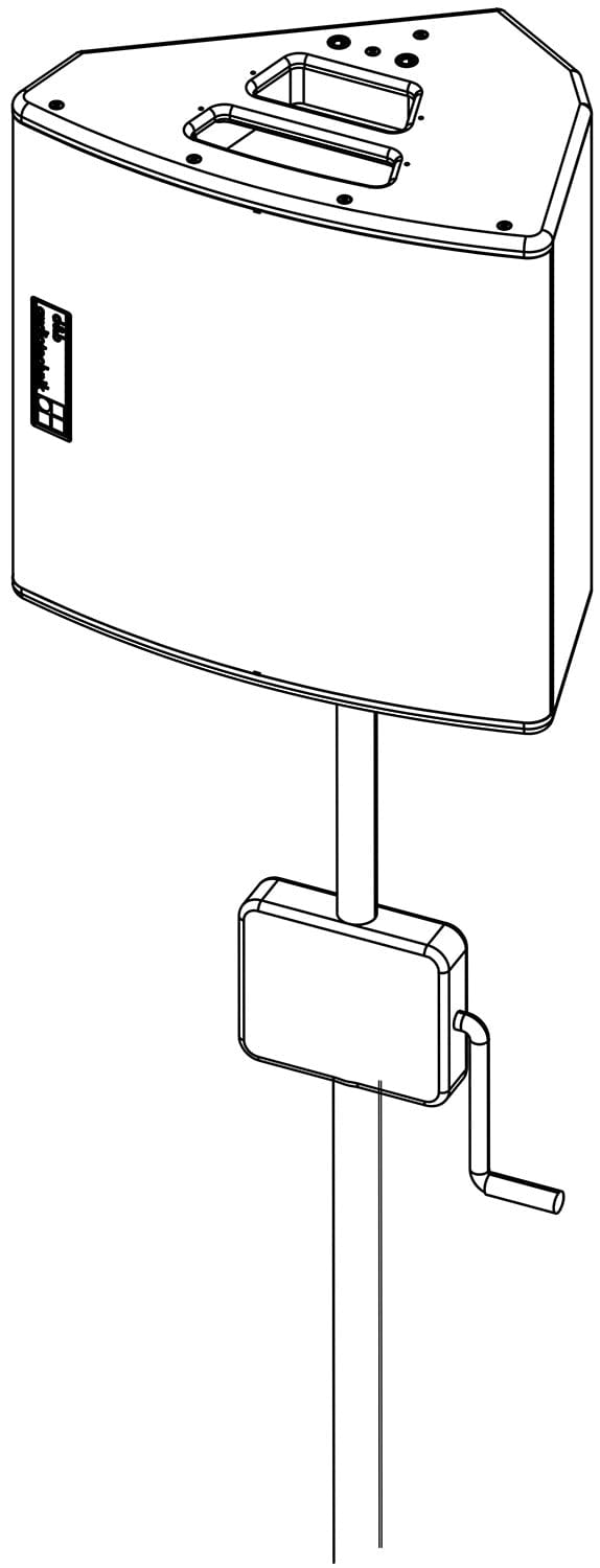 D&B Audiotechnik Z5013.000.00 Professional Loudspeaker Stand with M20 Pole and Winder for Optimal Sound