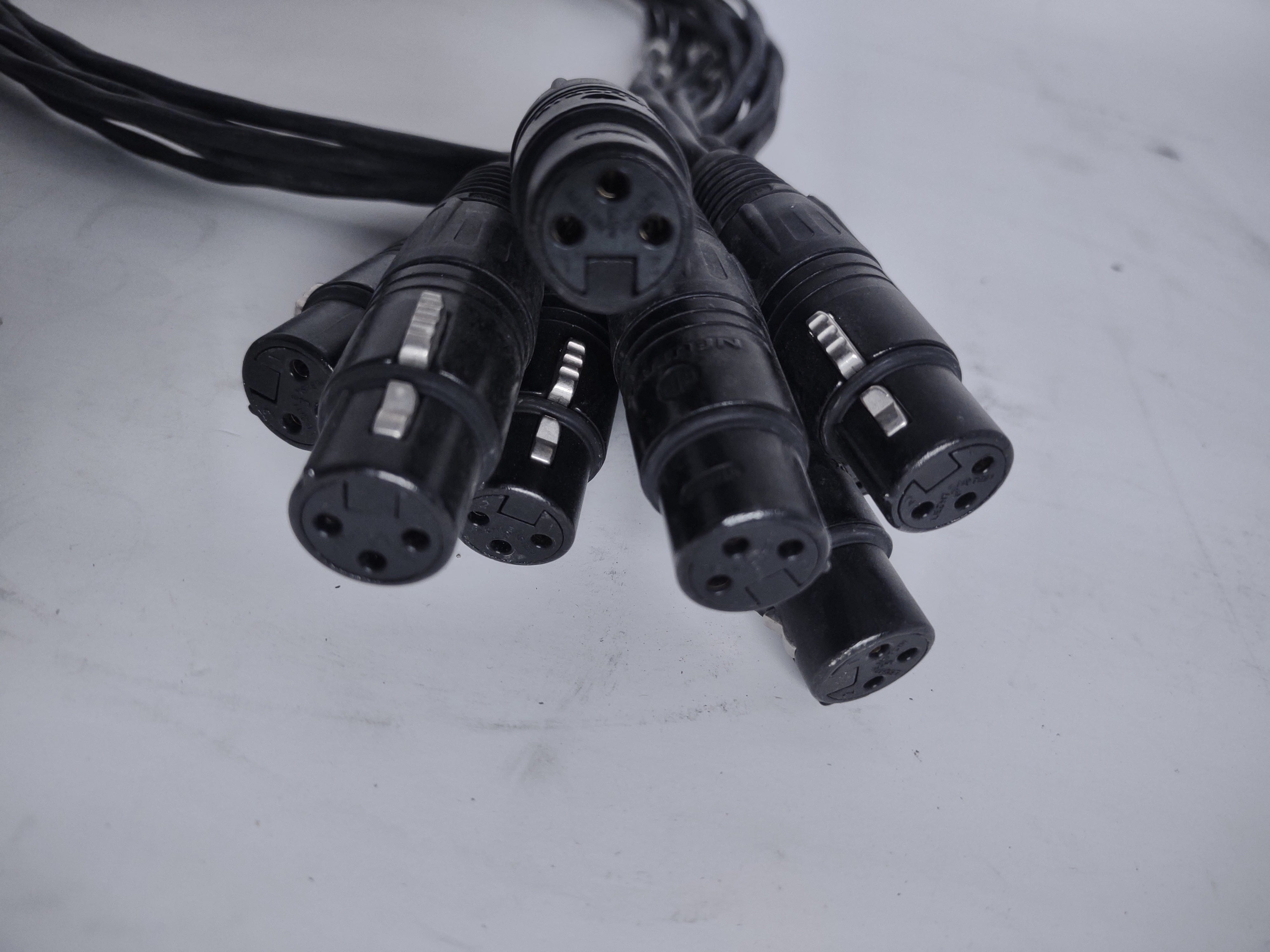 Solotech 8-Pair Male DB25 to Female XLR3 AES3 Break-In Cable for Optocore Systems