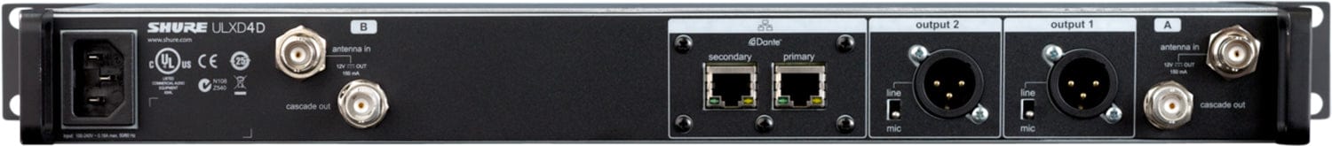 Shure ULXD4D Dual Digital Wireless Receiver - The Ultimate Sound Solution for Large Venues