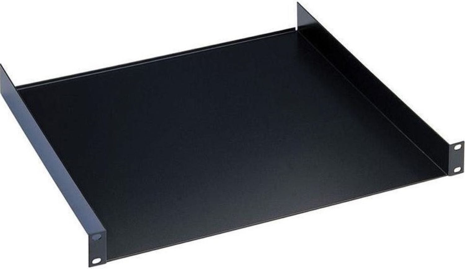 K&M 28482.000.55 Black 2-Space Rack Shelf - Ideal for Organizing Components