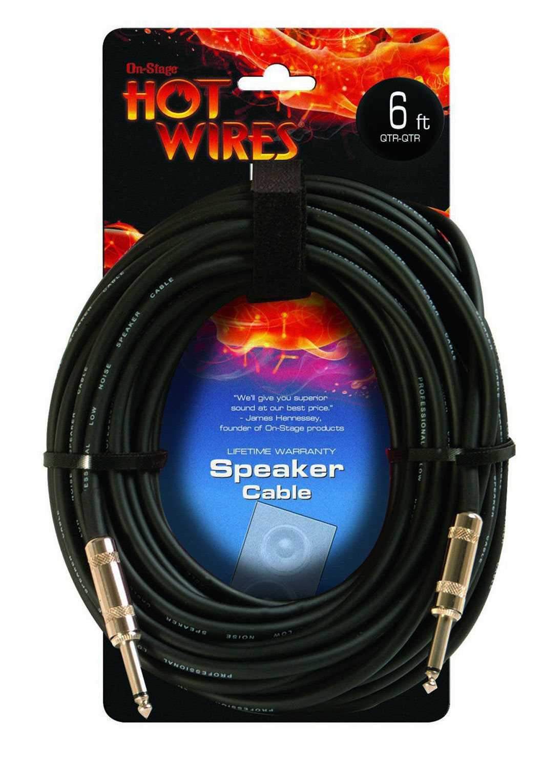 Powerful 6Ft 1/4 To 1/4 On Stage Speaker Cable