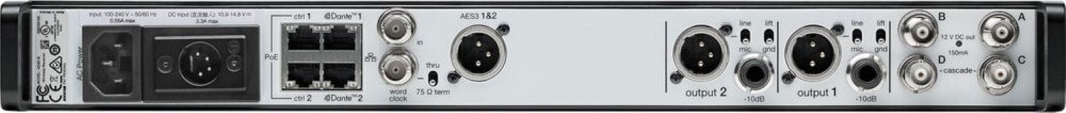 Shure Axient AD4D-DC Two-Channel Digital Wireless Receiver - A Band - Your Key to Flawless Audio