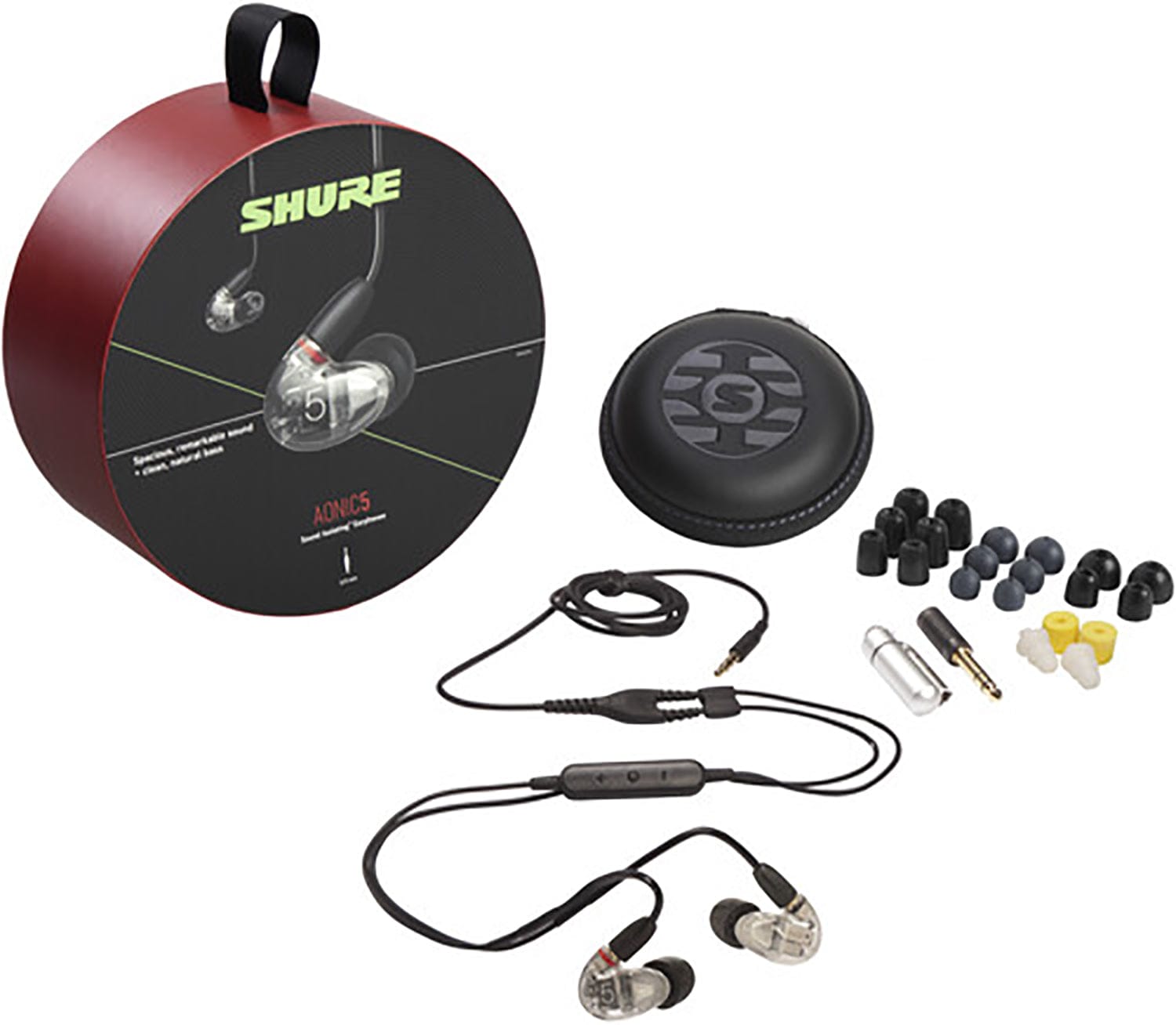Shure SE53BACL+UNI AONIC 5 Clear Sound Isolating Earphones - Immerse in Superior Audio