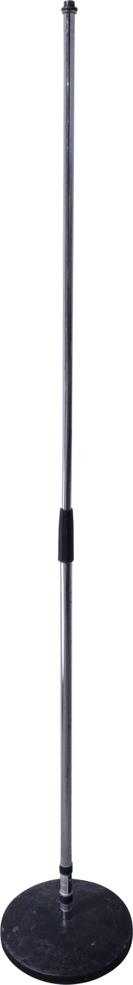 K&M Atlas Silver Straight Microphone Stand with Round Base - Your Perfect Recording Partner