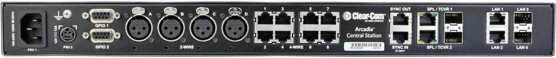 Clear-Com Arcadia Central Station 48-Port 1RU with HelixNet Connectivity and Dante