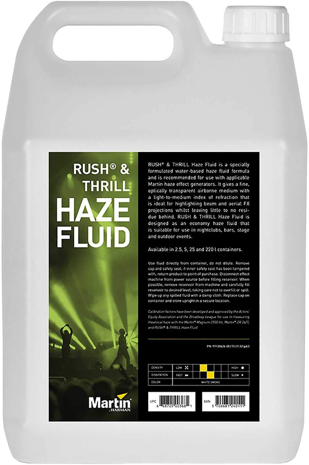 Martin Rush & Thrill 5L Haze Fluid - The Ultimate Lighting Enhancement