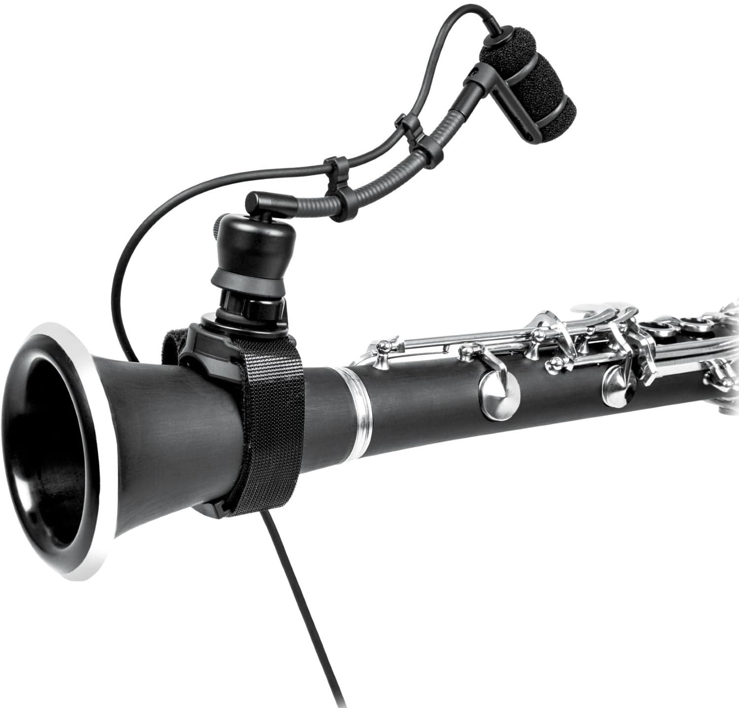 Audio-Technica ATM350W Woodwind Instrument Microphone with Mount and 5-Inch Gooseneck