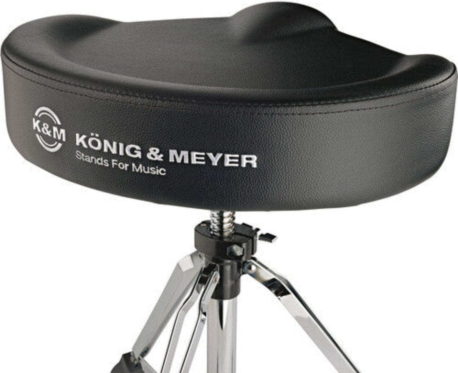 K&M 14038.000.02 Spindle Lift Drum Throne - Black Leatherette