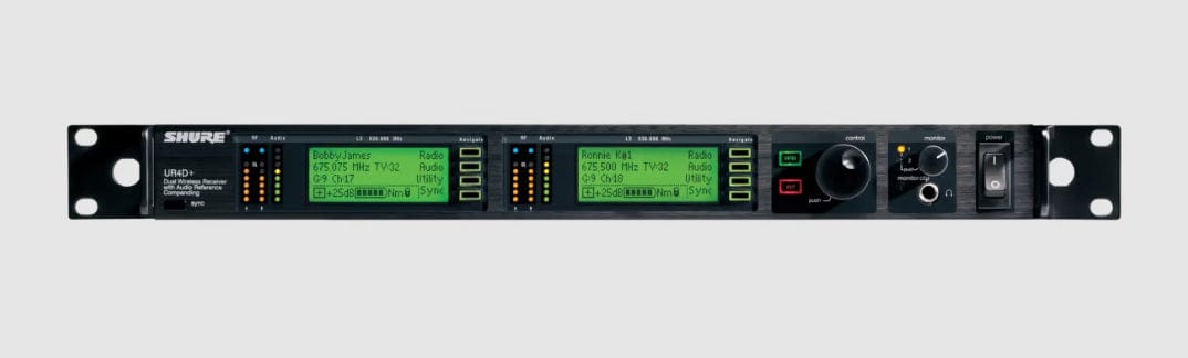 Shure UR4D+ Dual Receiver for G1 470-530MHZ Band - Your Ultimate Wireless Solution