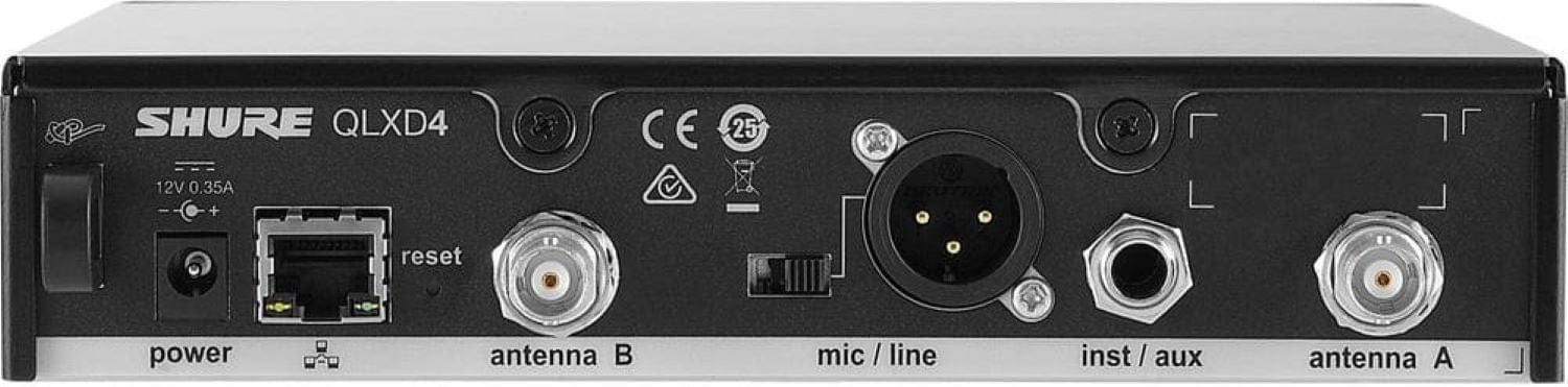 Shure QLXD4-V50 Digital Wireless Receiver - The Ultimate in Audio Clarity