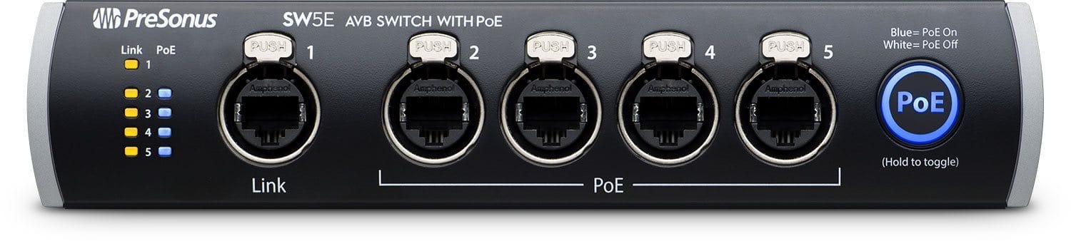 PreSonus SW5E 5-Port AVB PoE Switch - Your Ultimate Live Sound Solution
