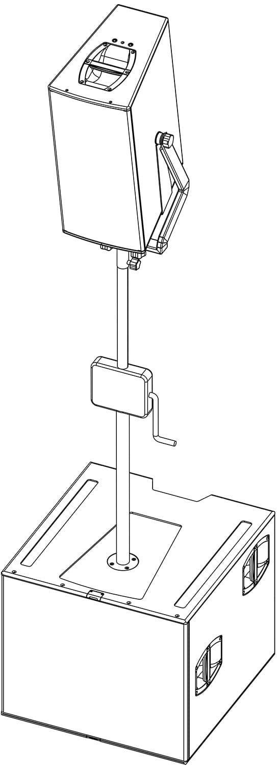 D&B Audiotechnik Z5013.000.00 Professional Loudspeaker Stand with M20 Pole and Winder for Optimal Sound