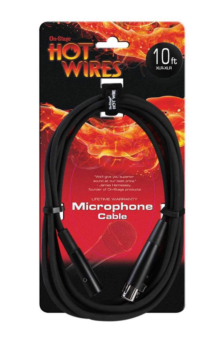 Reliable 10Ft On-Stage XLR to XLR Microphone Cable