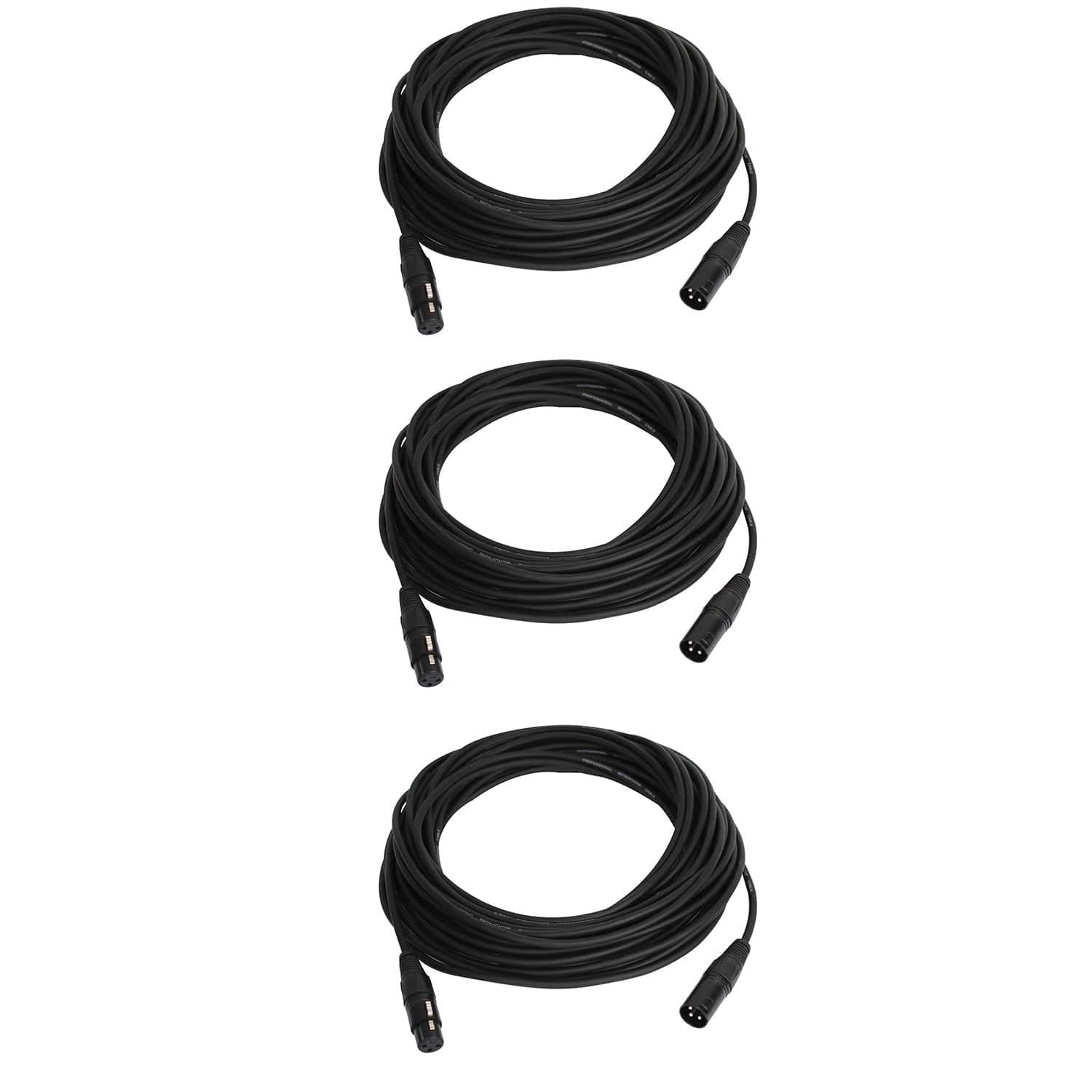 Solena Pro DMX Lighting Cable 50-Foot 3-Pack - Your Key to Stunning Lighting Setups