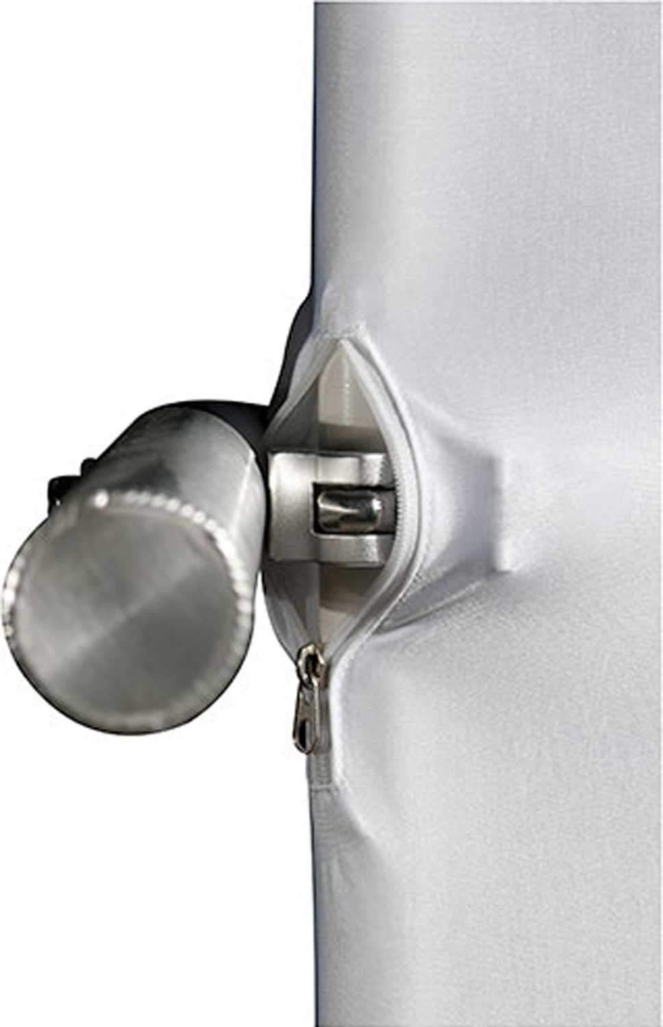 Global Truss GT-TC2.0Z F24 6.56 Ft Zippered White Cover - Fire Retardant & Wrinkle Resistant