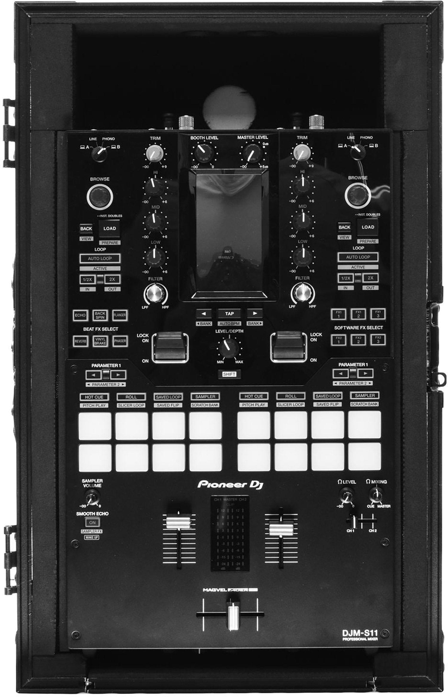 Odyssey 810097 Custom-Fit Protective Case for Pioneer DJM-S11 Industrial Board