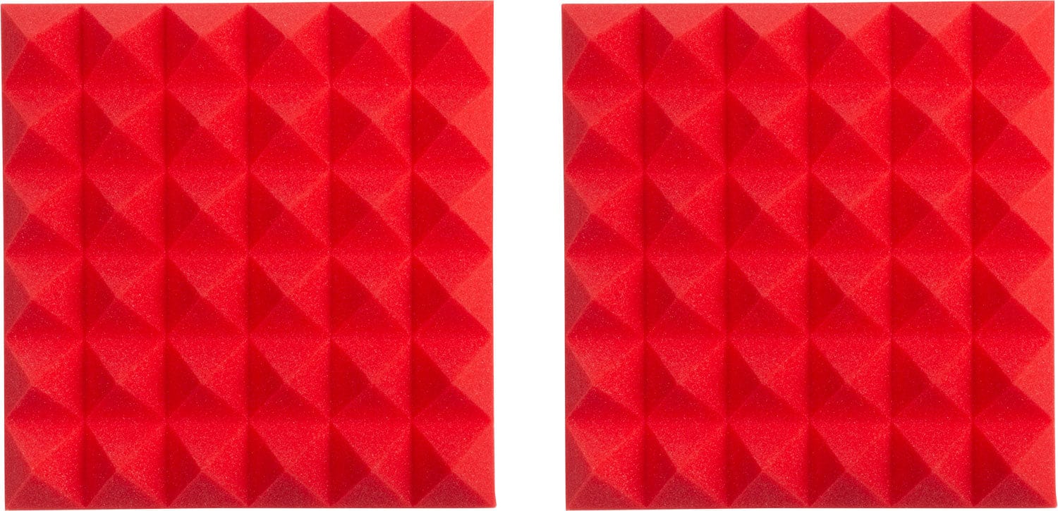 Gator 12x12x2-inch Pyramid Foam Red Pair - Elevate Your Acoustic Experience