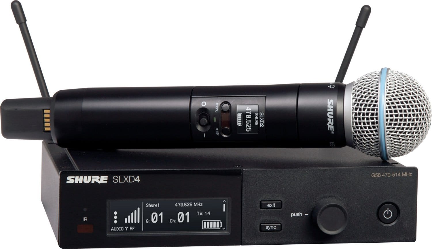 Shure SLXD24/B58 G58 Wireless Vocal System with BETA 58 Microphone Capsule - The Ultimate for Vocalists