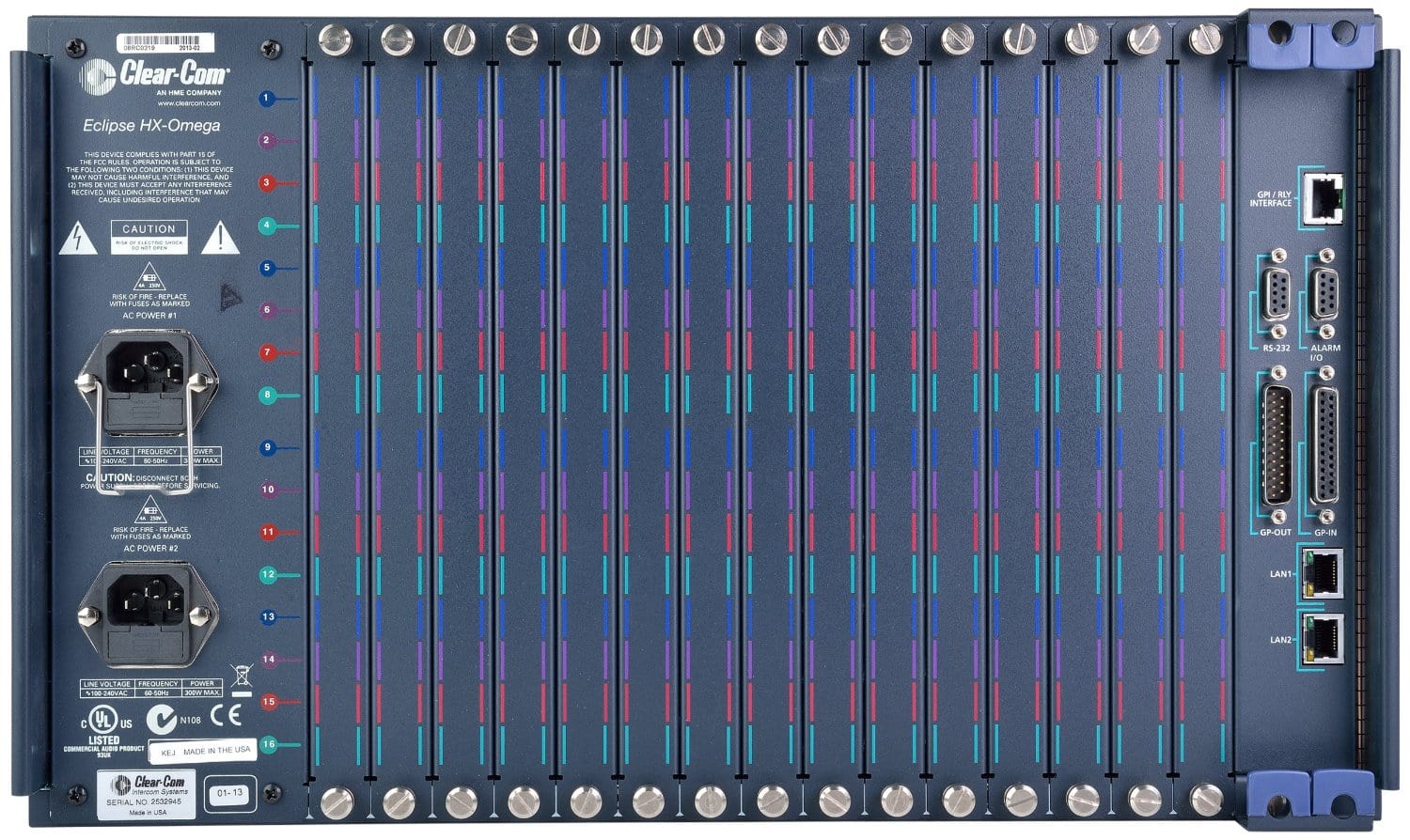 Clear-Com Eclipse HX-OMEGA 48P Frame - Your Ultimate Solution for Large-Scale Intercom