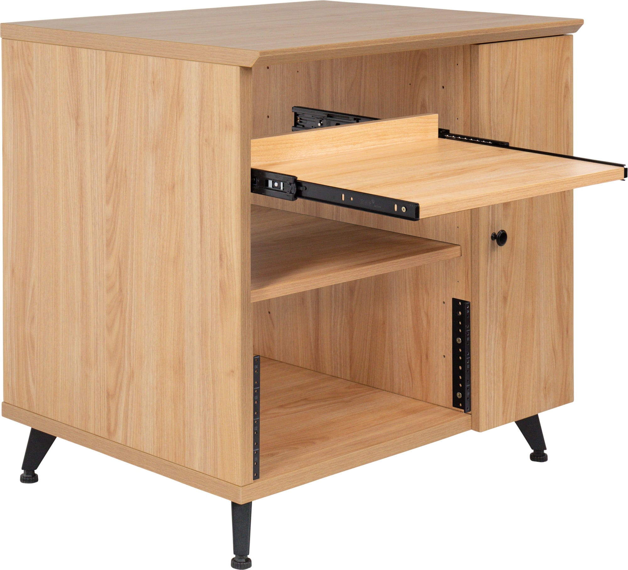 Gator Elite Maple Furniture Rolling Rack Sidecar for Studio Equipment