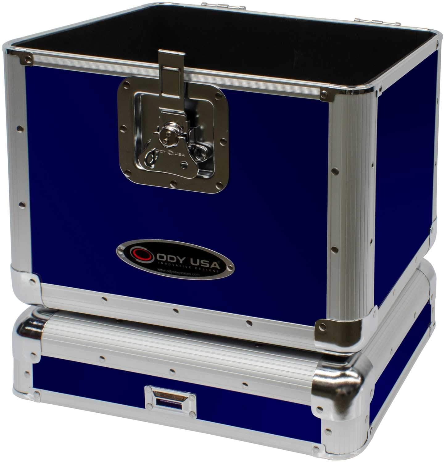 Odyssey KLP2BLU Krom Blue Stackable 12-Inch LP Case - Store Your 70 Records in Style