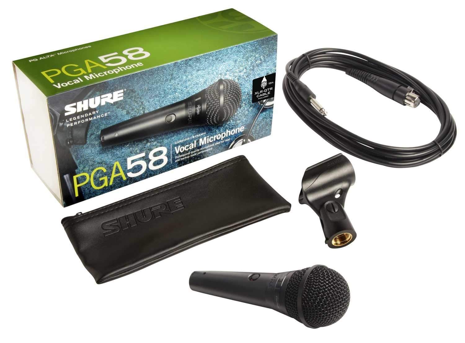 Shure PGA58-QTR Dynamic Vocal Microphone Bundle with XLR-QTR Cable - The Ultimate Vocal Companion