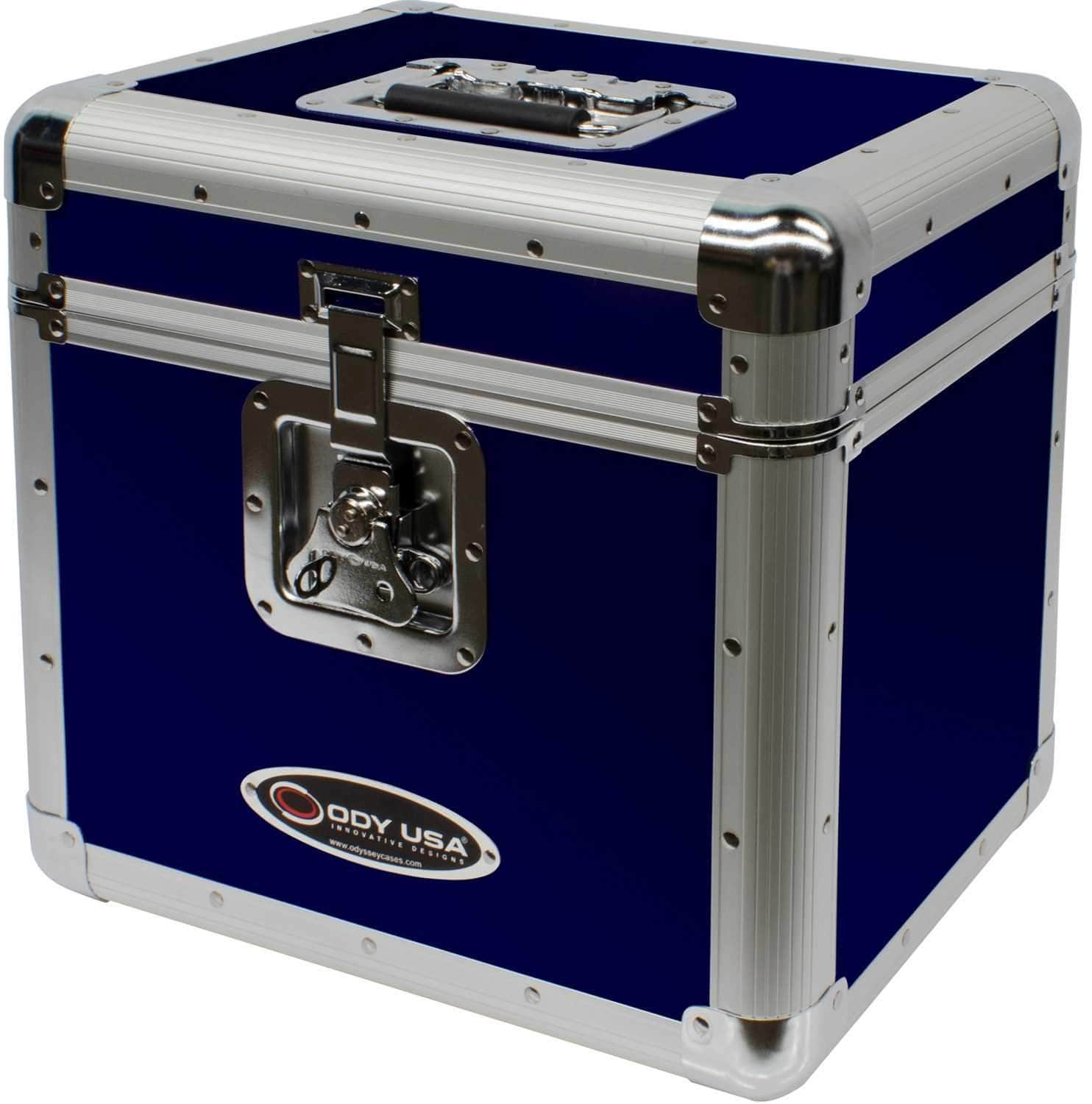 Odyssey KLP2BLU Krom Blue Stackable 12-Inch LP Case - Store Your 70 Records in Style