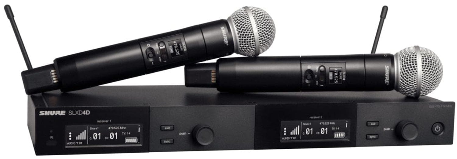 Shure SLXD24D/SM58 H55 Dual Wireless System with SM58 Microphone Capsule - The Ultimate Wireless Solution for Exceptional Performances