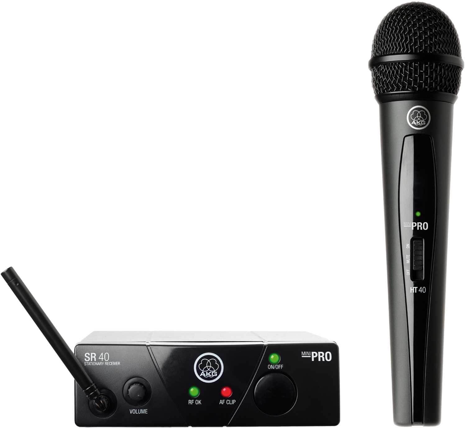 AKG WMS 40 Mini B Band Wireless Vocal Mic - Crystal Clear Sound, Long Battery Life
