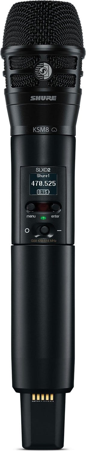 Shure SLXD2/K8B J52 Handheld Transmitter with KSM8 Capsule - J52 Band
