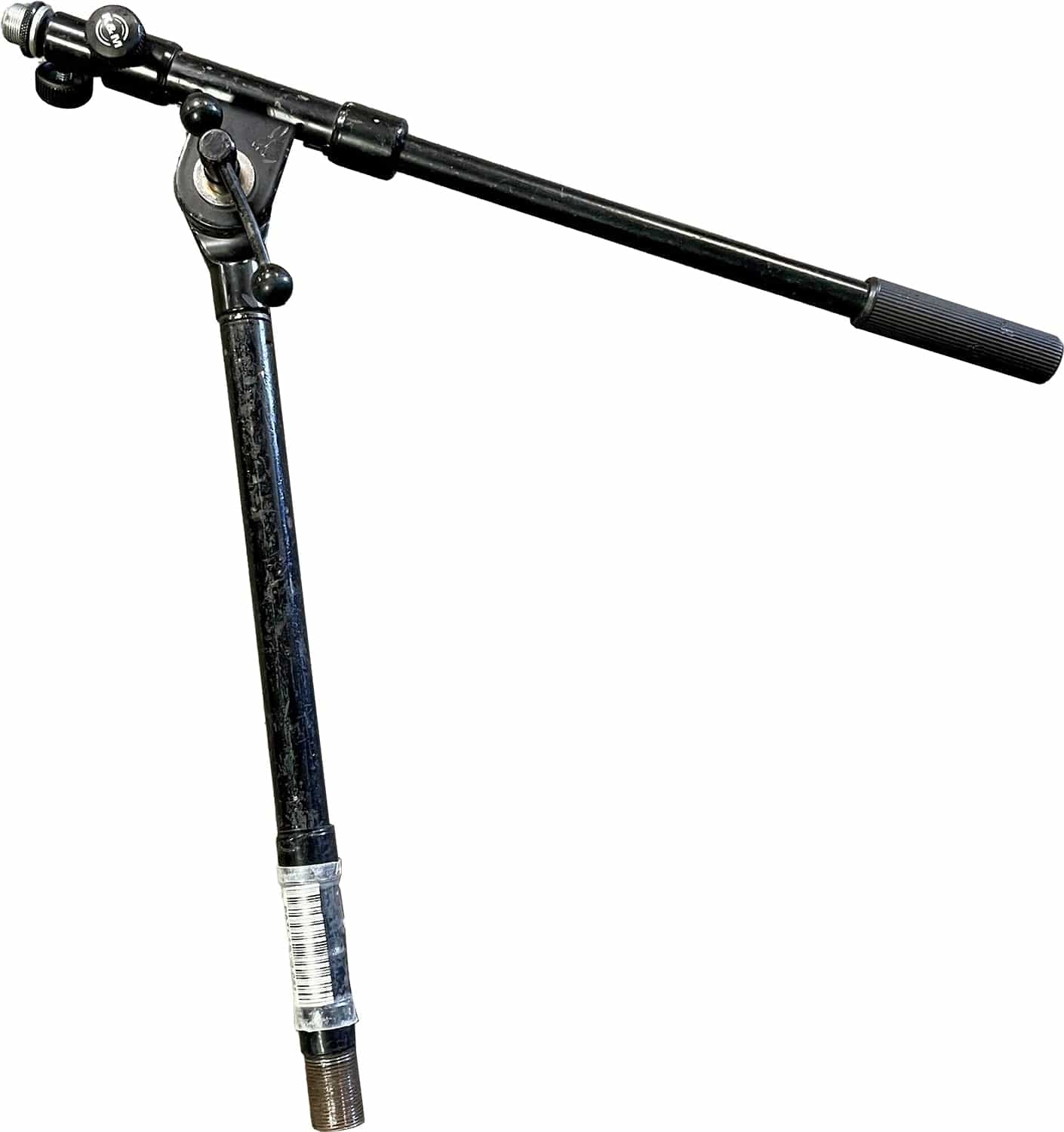 K&M Compact Black Microphone Stand with Telescopic Boom Arm - Base Not Included