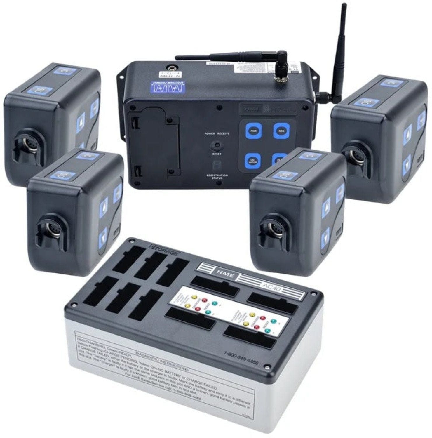 Clear-Com DX100 4-User Wireless Communication Bundle: Effortless Connectivity (No Headsets)